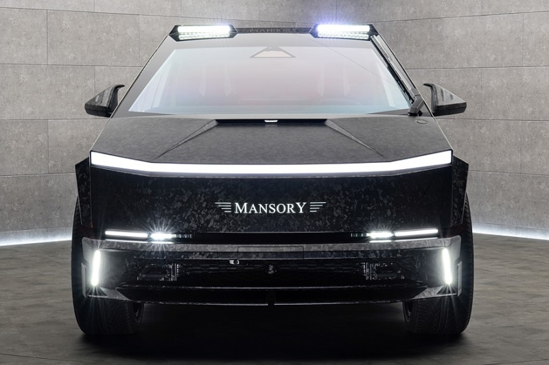 Страшный и ещё страшнее: ателье Mansory наконец-то добралось до Tesla Cybertruck