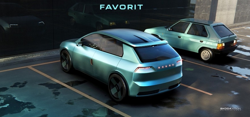 Skoda показала, каким может быть новый Favorit: кроссовер с угловатыми формами