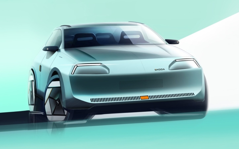 Skoda показала, каким может быть новый Favorit: кроссовер с угловатыми формами