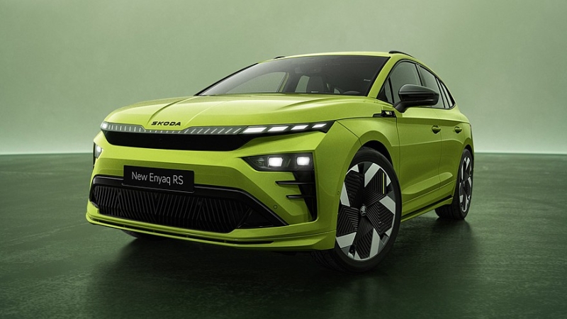 Топовые кроссоверы: Skoda рассекретила обновлённые Enyaq RS и Enyaq Coupe RS