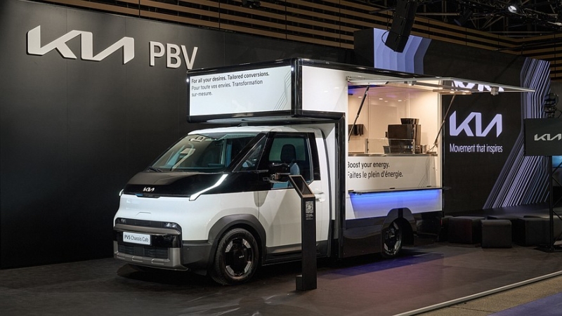 «Зелёная» рабочая лошадка: Kia представила шасси PV5 во Франции
