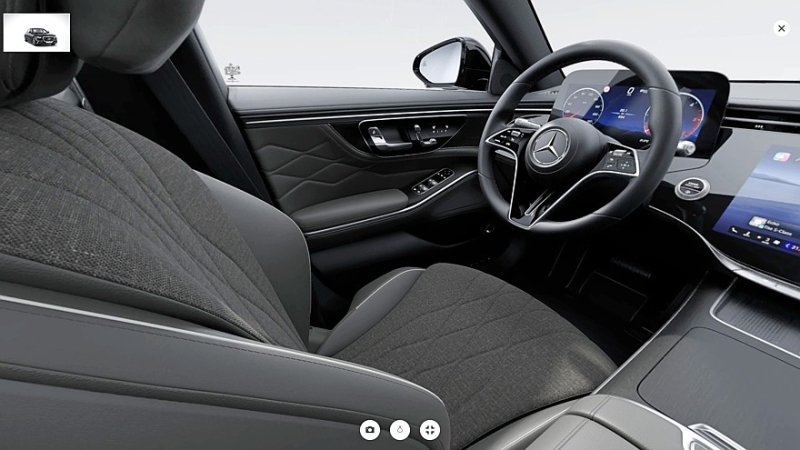 Обновлённый Mercedes-Benz S-Class: смотрим базовую комплектацию с тканевым салоном