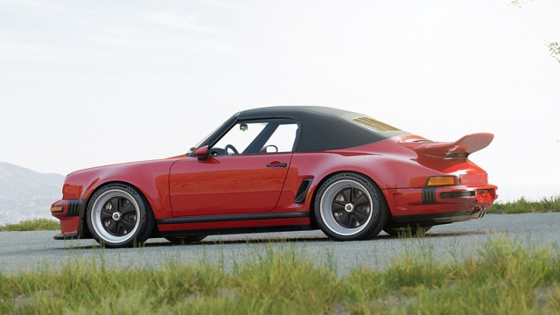 Рестомод Porsche 911 Carrera Cabriolet от Singer: убирающиеся фары и новый откидной верх