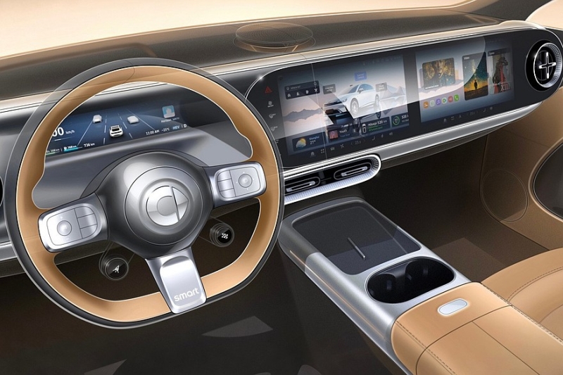 Большой лифтбек smart #6: показан интерьер